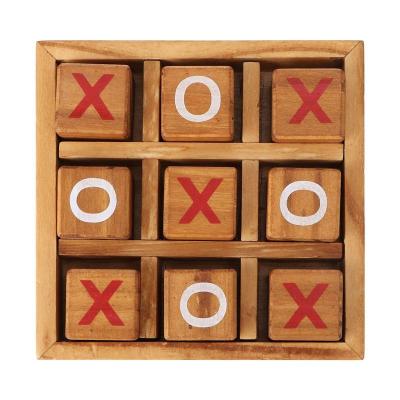 China Construction Toy 1 Tic Tac Toe Wooden Board Games Parent-Child Intelligence Leisure Game Set Toy for sale