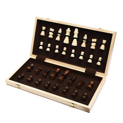 China Educational Toys Wooden Chess Folding Magnetic International Board Other Educational Portable Toys Entertainm Storage Chess Pieces Gift for sale