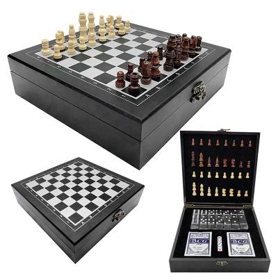 China Wooden Folding Adult Family Game Chessboard Children Gift Indoor Storage Felted Game Board Educational Toys 2 Styles Chess Board for sale