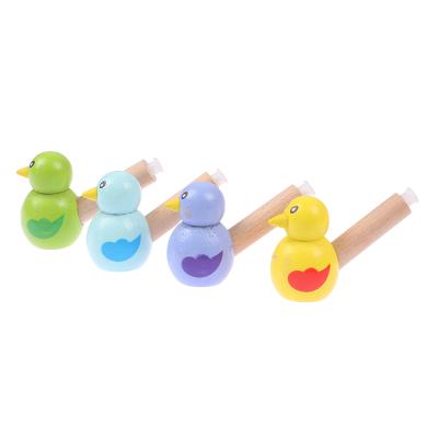 China Educational Toy Cartoon Bird Children Whistle Musical Instruments Early Learning Toy Children Jewelry Pendant Wooden Toys for sale