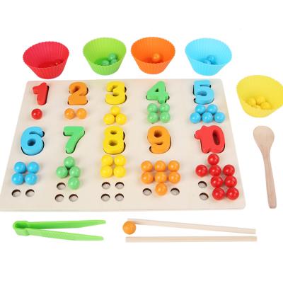 China Multifunctional Toy Teaching Aids Arithmetic Clip Beads Logarithmic Mathematics Digital Early Enlightenment Toys Operation Board Teaching Aids for sale