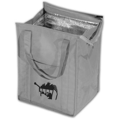 China Promotional Grocery Recyclable Insulated Tote Bag Water And Dirt Resistant Zippered Closure Bags for sale