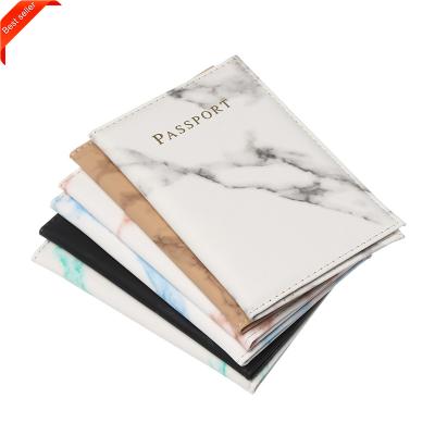 China Normcore/custom cover passport case holder waterproof leather passport holder custom cheap colorful marble travel promotional wholesale minimalist style for sale