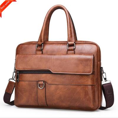 China Hot Sale Custom Waterproof Men's Durable 14 Inch Travel Messenger Laptop Bag Business Briefcase for sale