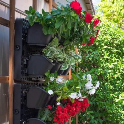 China Hanging Garden Vertical Planter System Pot Plastic Self Watering Indoor Wall Hanging Vertical Planters Wall for sale