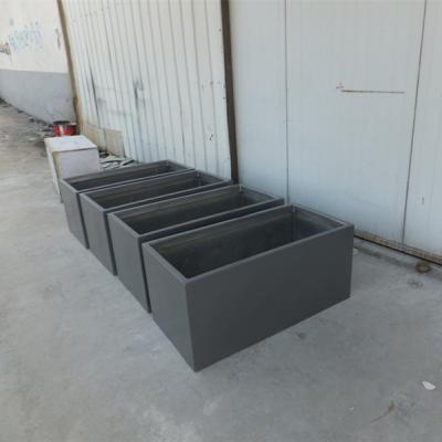 China Modern Professional Customized Outdoor Large Size Hotel Outdoor Floor Garden Planters Fiberglass for sale