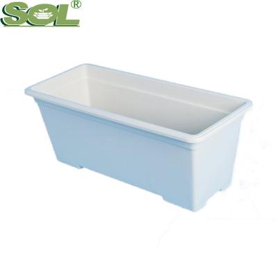 China Modern Best Selling Sol I Slim Rectangular Clear Plastic Boxes Grow Pot for sale