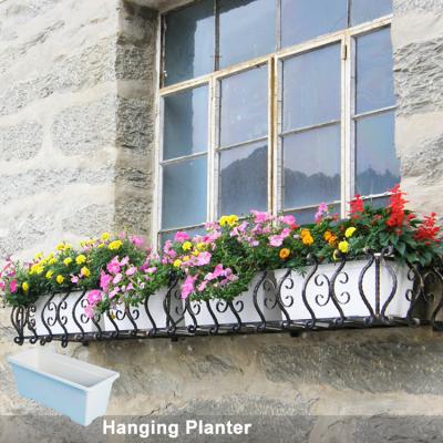 China Modern Vertical Planters Plastic , White Rectangular Plastic Planters for sale