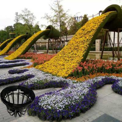 China Modern different vertical public landscape sculpture garden vertical planter for sale