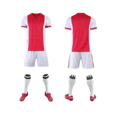 China Custom Breathable Comfortable Light Weight Soccer Uniforms With Socks Cheap Wholesale Football Team Uniform Set Referee Soccer Uniforms for sale