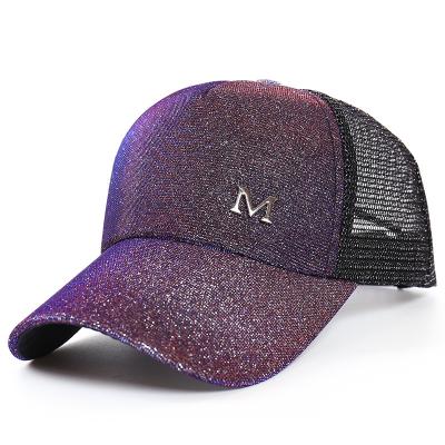 China breathable & Waterproof High Fine Quality Gradient Color Dome Fashion Baseball Hat Promotional Hat for sale