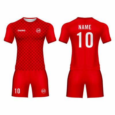 China Custom Soccer Jerseys Sets Mens Mask Soccer Jerseys Set Soccer Shirts Boys Soccer Uniforms Soccer Wear for sale