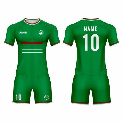 China Sets Custom Mens Soccer Jersey Football Uniform Sublimation Soccer Jersey Set For Clubs for sale