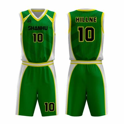 China Manufacturer Sportswear Customization Made Sublimation Antibacterial Basketball Tank Tops With Numbers Name for sale