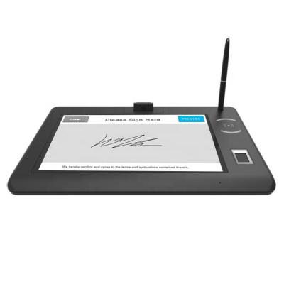 China LCD Signature Tablet for Bank/Office LCD Signature Pad 10.1inch Handwritng with Stylus Fingerprint Card Reader for sale