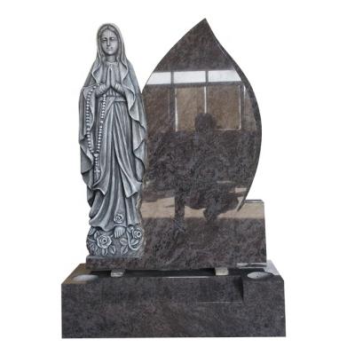 China Modern Upright Ancient Statues Blue Granite Memorial for sale