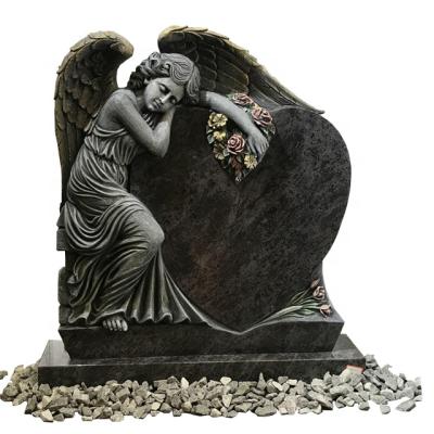 China German Antique Headstones Modern Baby Headstone Headstones With Angel Heart for sale