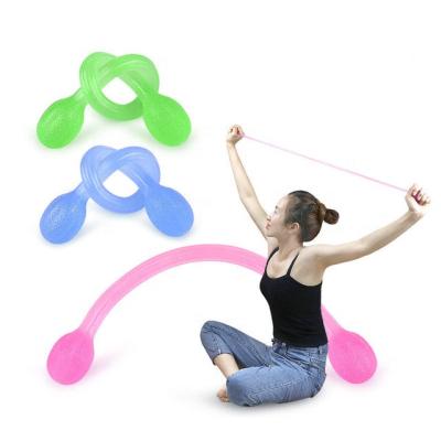 China Eco-friendly Portable Silicone Forming Elastic Exercise Yoga Pull Rope Fitness Bungee Rope Training Equipment Stretch Resistance Band for sale