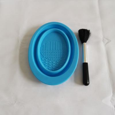 China Folding Bowl with Best Flat Pad Type Mat Cleaning and Hot Selling Silicone Makeup Brush Cleaning Bowl Mat Brush Cleaning for sale