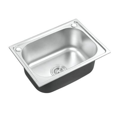 China Without Faucet Topmount Stainless Steel Single Bowl Sink With Competitive Price for sale