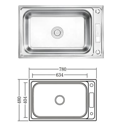 China With Faucet Topmount Kitchen Stainless Steel Sink In Bangladesh Market for sale