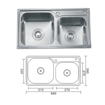 China Without Double Faucet Topmount Sink Bowl for sale