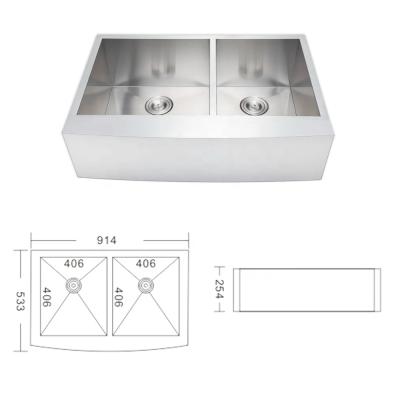 China Without Faucet 16 Gauge Single Bowl Farmhouse Apron Front Sink for sale