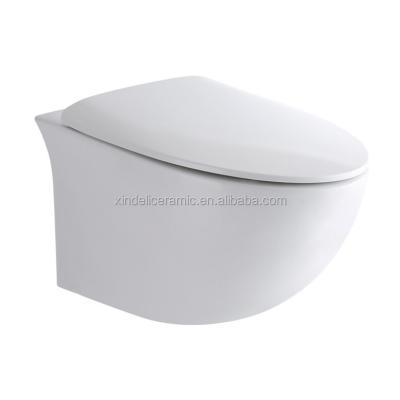 China Simple And Classic Wall Hung Toilet One Piece Western White European Style Hidden Cistern Modern Design for sale