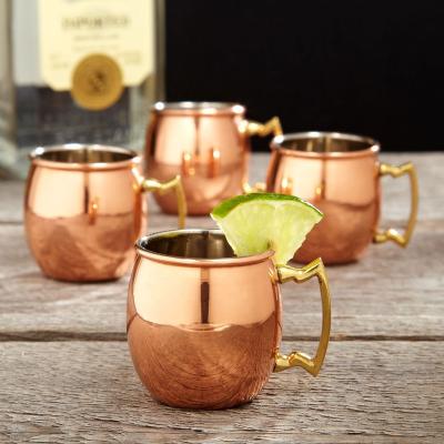 China Mini 60ML Moscow Mule Copper Viable Stainless Steel Mugs Moscow Mule Mugs for sale