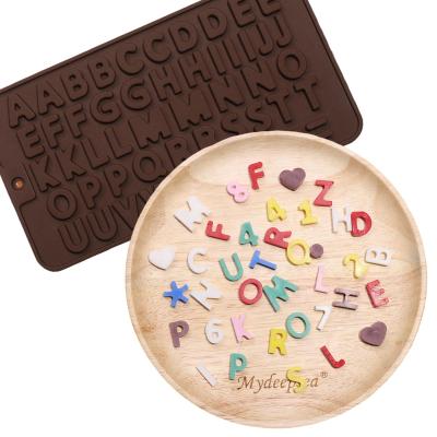 China Viable Silicone Letter Mold And Number Chocolate Molds With Happy Birthday Decoration For Cake for sale