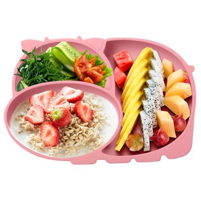 China Contemporary Hot Selling Kids Help Food Dish BPA Free Kids Food Grade Plates Baby Silicone Tableware for sale