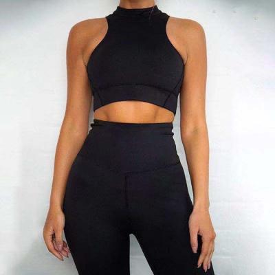 China Breathable High Waist Tank Yoga Leggings Slim Yoga Set Sports Fitness Yoga Set For Women for sale