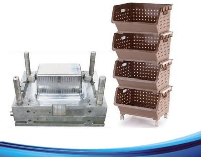 China Hot Selling Plastic Steel Package Injection Crate Mold For Vegetable Fruit Fish Food Molding for sale