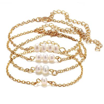 China Europe and America American pearl border bracelet the new one set the creative simple retro pearl simple pearl bracelet for sale