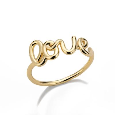 China Unisex Fashion Popular Love Rings To Add To One Spot Ring To Send English Letters for sale