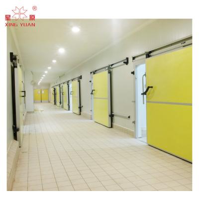 China Spot price reduction insulated cold room door, manual cold room sliding door for sale