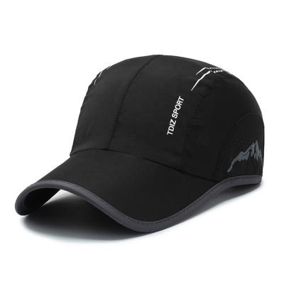 China JOINT Outlet 90s Custom Fashionable Wears Sports Black Fabric Hats Quick Dry Lightweight Hats for sale