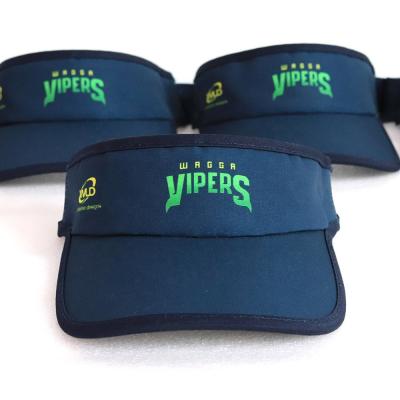 China COMMON MOQ Small Customized Printing Printed Custom Logo Unisex Visor Hats For Flat WTA IAAF for sale