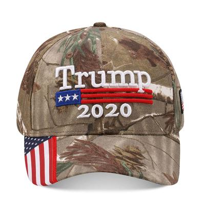 China COMMON custom embroidery style unisex logo style flag embroidery camo baseball caps american hats for outdoor for sale