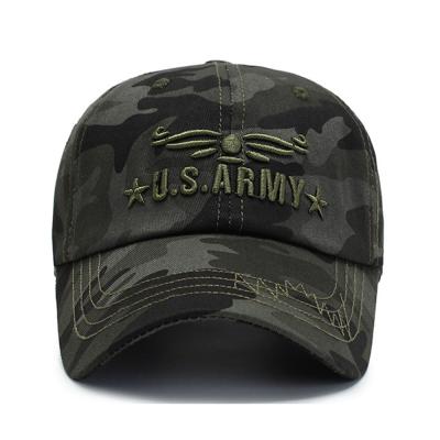 China New Style Hot Sale 3D Camouflage Custom Green Embroidery Custom OEM Logo Green Camouflage Baseball Cap Hat for sale