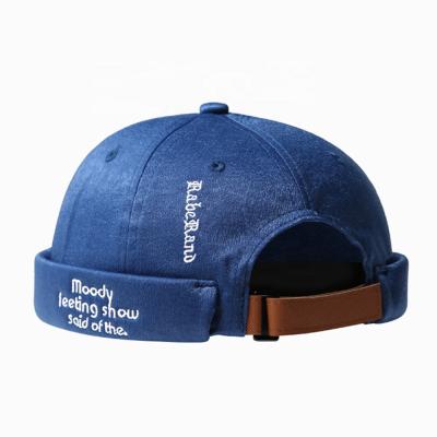 China High quality streetwear blue color suede skull cap hat design COMMON your custom hat OEM wholesale for sale