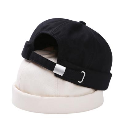 China JOINT whole metal pure white buckle hardware cotton material sale OEM skull cap men's skull hat adjustable hat for sale