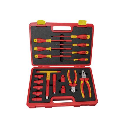 China 18Pcs Multi Functional Tool Kit Insulated Electrician Tool Set for sale