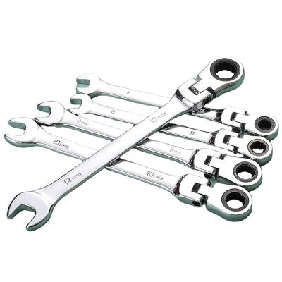 China CRV Ratchet Combination Wrench Open Ended Wrench Speed ​​Auto Repair Reversible Flexible Master Key for sale