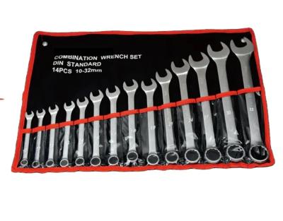 China 14pcs 10-32mm Combination Wrench Auto Repair Wrenches Set CRV High Quality Matte Finish for sale