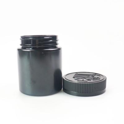 China Wide Mouth Plastic Jar 50ml 100ml 150ml 200ml High Quality Pet Black Plastic Cosmetic Cream Jar Storage for sale