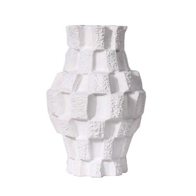 China 2021 Modern Minimalist Plain Matte Flower Ceramic Vase For White Dried Flower Sale Office Decoration Soft Home Furniture for sale