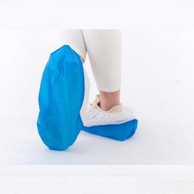 China White Disposable Plastic Cpe Shoe Cover Medical Care Shoe Cover Disposable Protective Device Cpe Shoe Cover for sale