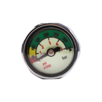 China 350bar 7/16-20UNF Durable Double Scale Luminous Diving Pressure Gauge for sale