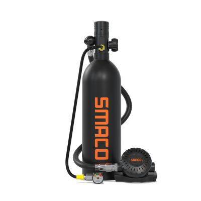 China Diving& Hot Selling SMACO Dive Scuba Cylinder Diving Equipment Uunder 1L Water Blast Air Swimming Oxygen Tank up to 20mins for sale